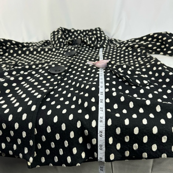 IC by Connie K Polka Dot Large Button Pinup Rockabilly Short Sleeve Coat large - Picture 10 of 12
